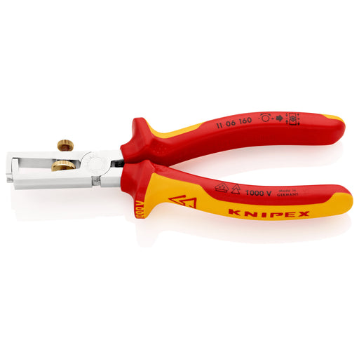 KNIPEX (1106160) PINZAS PELACABLE CROMADO 6.4 (160MM) MANGOS AISLADOS 1000V