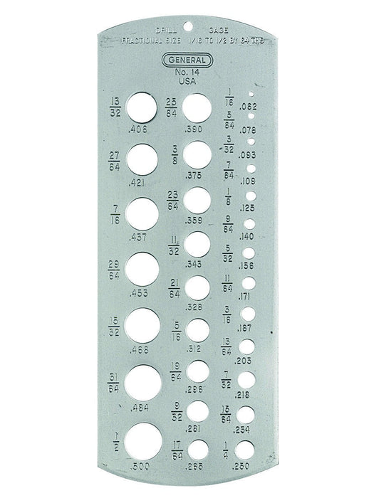 (14-G) CALIBRADOR PARA BROCAS 1/16 - 1/2