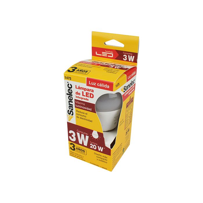 (1475) FOCO LED 3W LUZ CALIDA