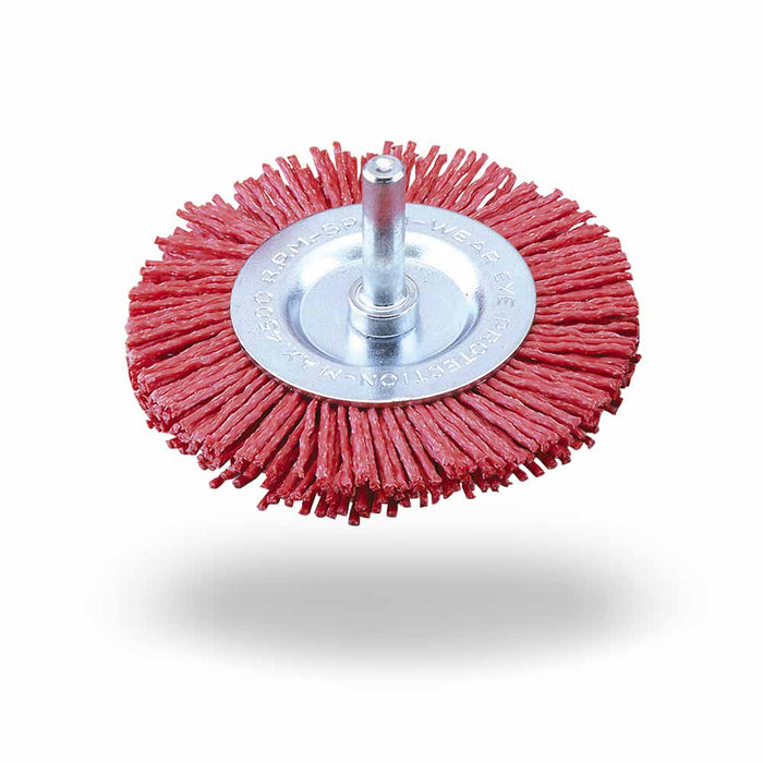 (163553) CEPILLO CIRCULAR NYLON ROJO P/TALADRO 3 PLG CNA9475