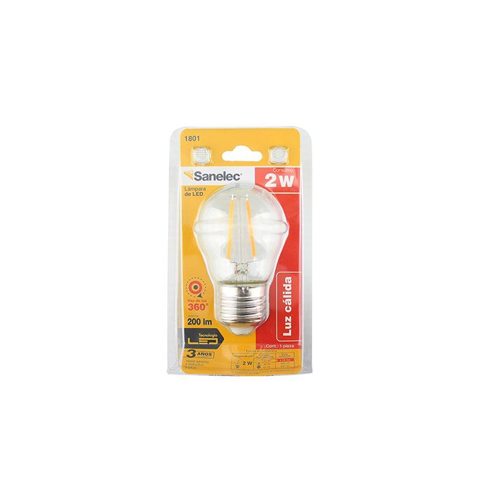 (1801) FOCO LED DE FILAMENTO 2W LUZCALIDA