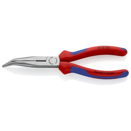 KNIPEX (2622200) PINZA PUNTA CURVA PULIDO C/CORTE MANGO