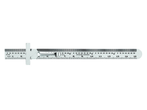 (300ME) REGLA DE ACERO 11.9 Y 152 MM 15/32 Y 6