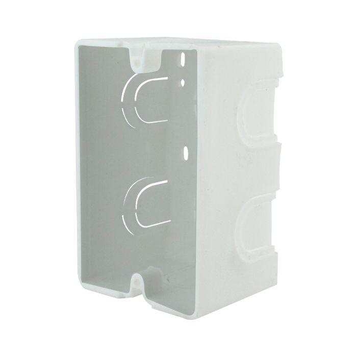 (4352) CAJA TIPO CHALUPA DE 2 X 4PLASTICO RECTANGULAR BLANCO