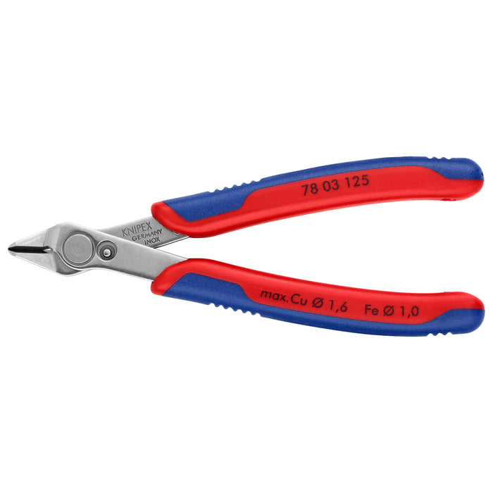 KNIPEX (7803125) PINZA CORTE AL RAS DE 0.2/1.6/1.0 FILO SIN BISEL PULIDO