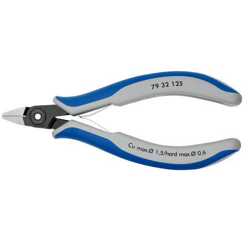 KNIPEX (7932125) PINZA CORTE DIAGONAL PRECISO DE 0.2/1.5MM MUELLE DE APERTURA Y FILO CON BISEL CORTO