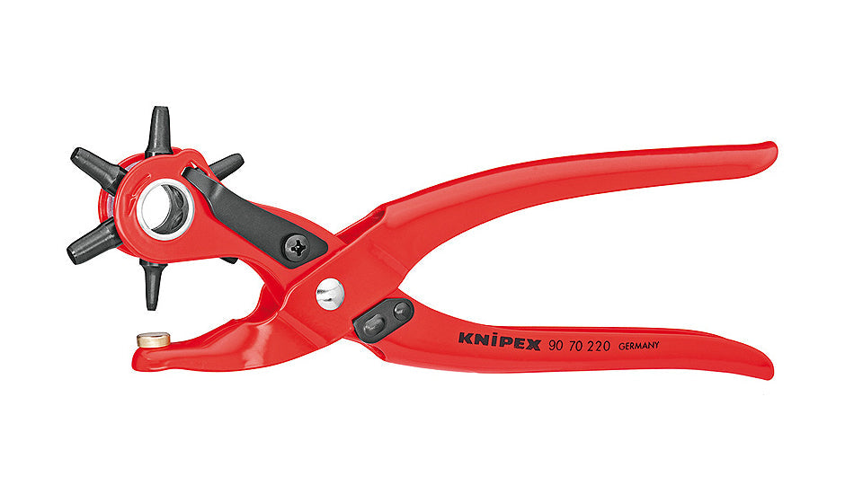 KNIPEX (9070220) PINZA SACABOCADO REVOLVER 6 PUNZONES DIAMETRO (2.0/2.5/3.0/3.5/4.0/5.0MM)