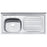 (93412/535) FREGADERO ACERO INOX 100X50 1CL 3P STD