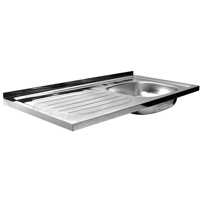 (93422/535) FREGADERO ACERO INOX 100X50 1CD 3P STD