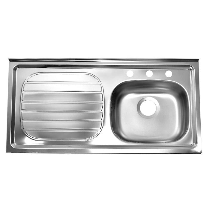 (93422/535) FREGADERO ACERO INOX 100X50 1CD 3P STD