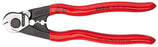 KNIPEX (9561190) PINZA CORTACABLE P/ACERO 7.6(190MM) DOS PERFILES DE PONCHADO/MUELLE DE APERTURA