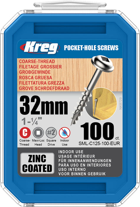 (SML-C125-100) PIJA ZINC CUERDA STD.1 1/4 PLG (100)